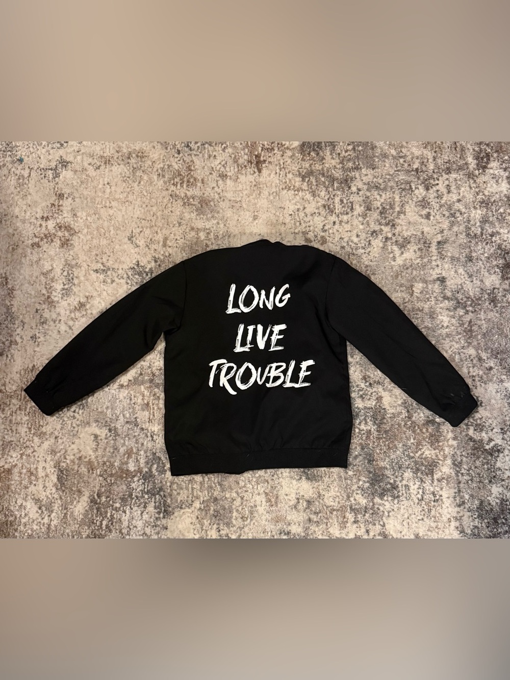 Boys little trouble Black Bomber Jacket